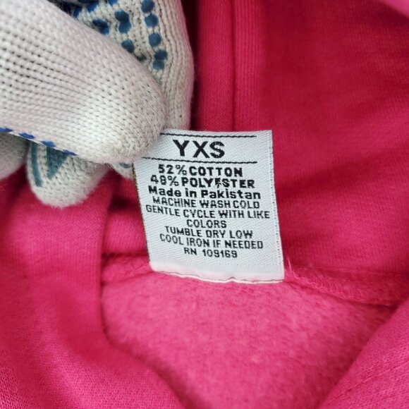 Bucces Hoodie Sweatshirt Girls Youth XS YXS Pink Graphic Logo Pockets Pullover - Picture 5 of 8